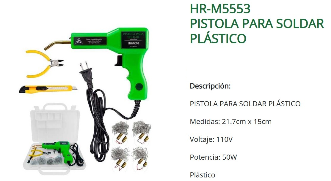 PISTOLA P/SOLDAR PLASTICO - 50W - 110V - CON ACCESORIOS