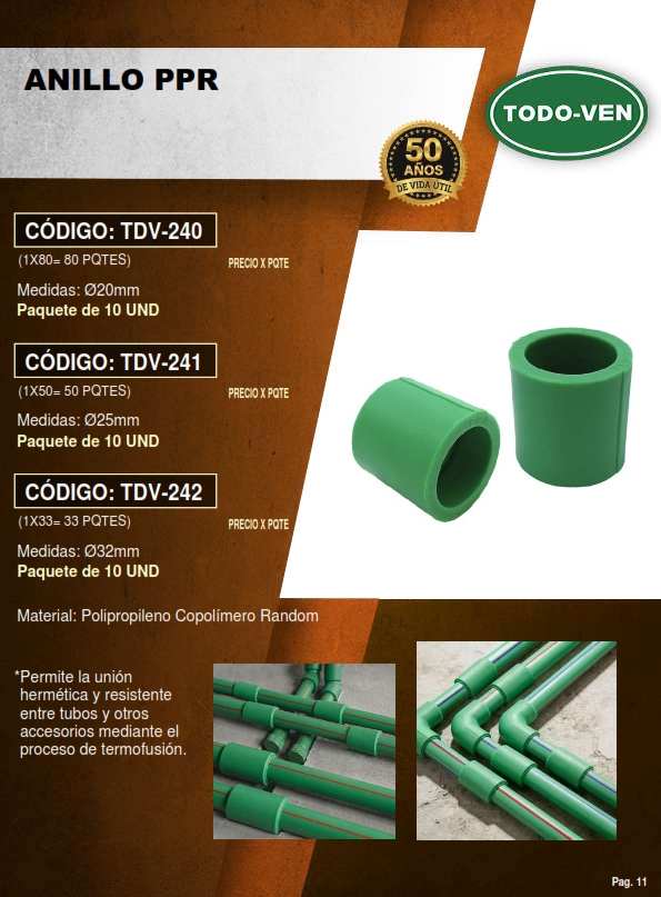 ANILLO PPR - 20MM - 10UND
