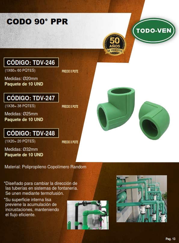CODO 90° PPR - 32MM - 10UND
