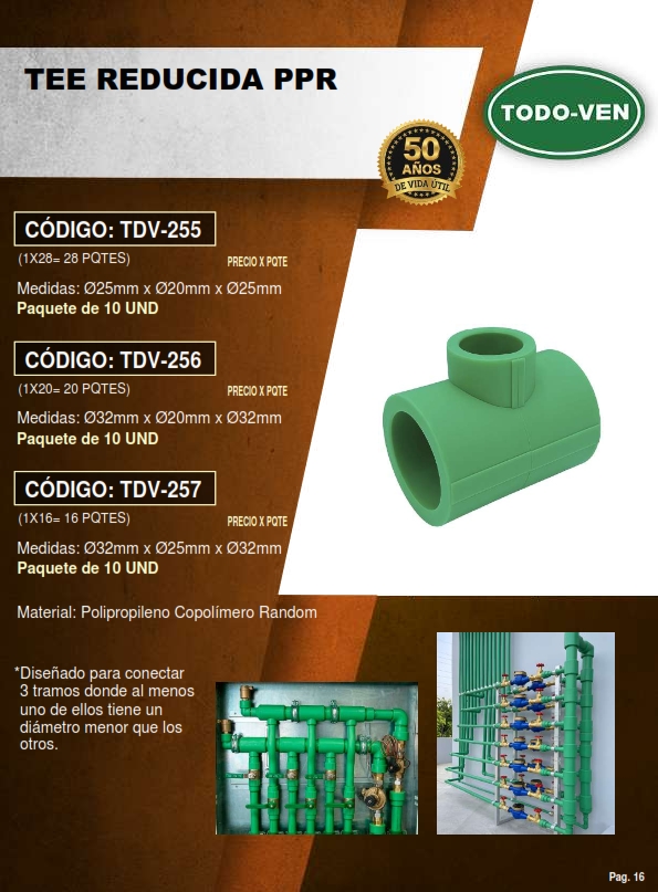TEE REDUCTORA PPR - 25MM A 20MM - 10UND
