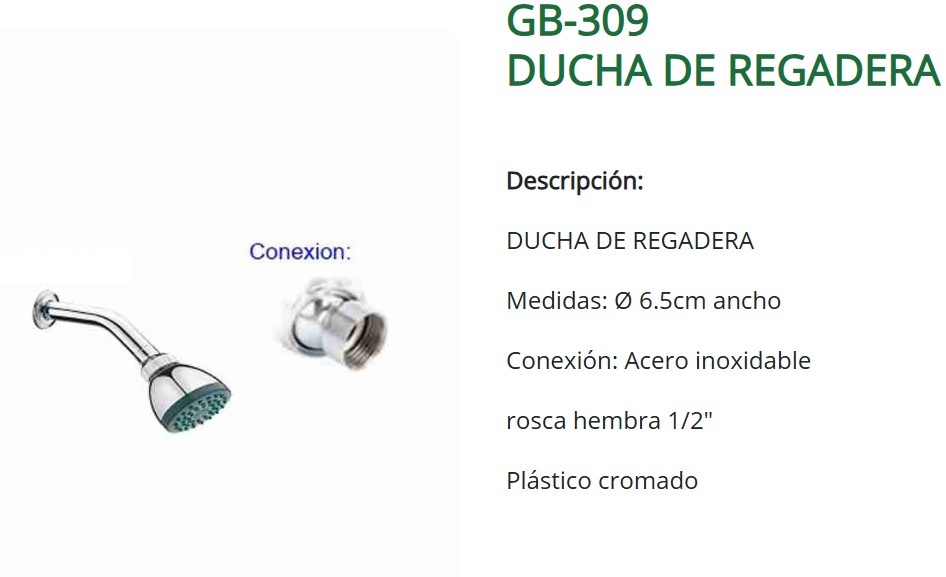 DUCHA REG PLAS/CROM CH 1/2 65cm
