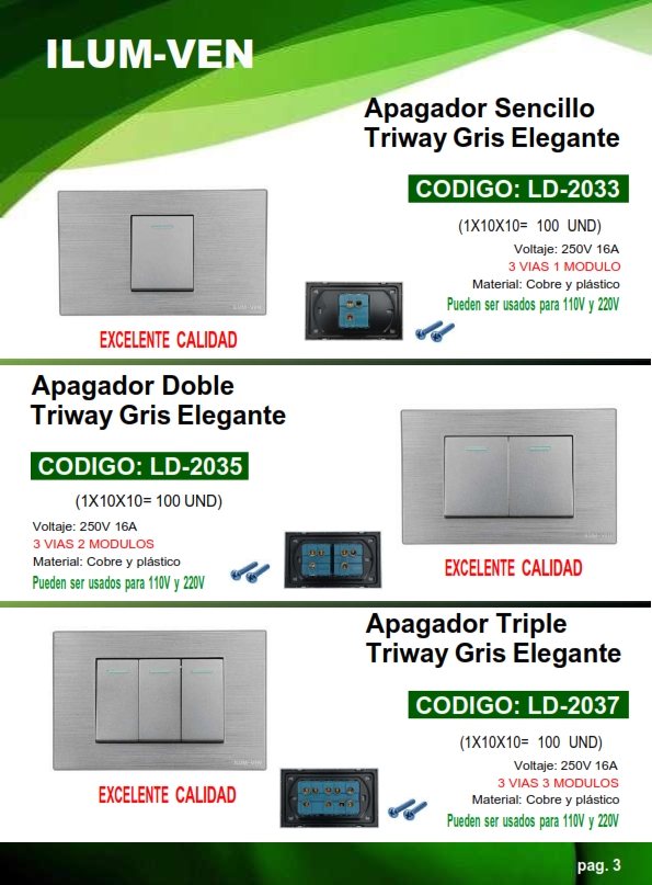 APAGADOR SENCILLO TREEWAY - GRIS ELEGANTE